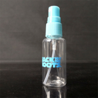 50ml 2OZ 8OZ Empty fine mist PET blue clear plastic spray bottle for cosmetic packaging