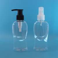 120ml unique shape custom plastic spray bottles, 4oz clear PET bottle with fine mist sprayer for deodorant body mist