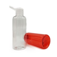 Empty Sanitizer Bottles 20/410 Cap Baby Lotion 100ml Plastic Fliptop 100 Ml Clear Plastc Bottle With Flip Top Lid